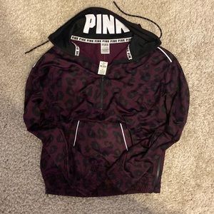 VS PINK cheetah hoodie size Small